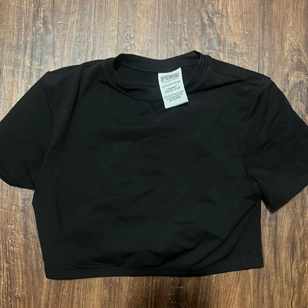 plain black top from pink